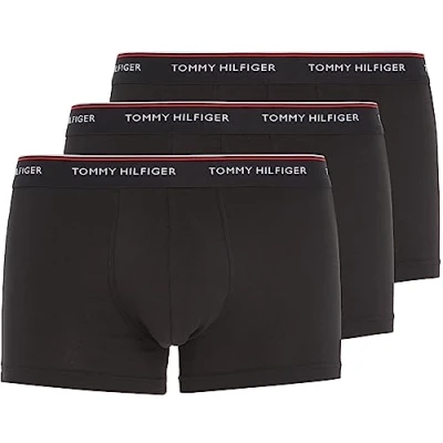 Obrázek Tommy Hilfiger Premium Essential LOW RISE HIP Trunk 3 PACK Boxerky, Muži, Velikost: Medium, Black