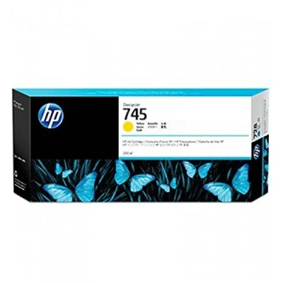 Obrázek HP 745 (F9K02A) Originální inkoustová kazeta pro DesignJet, žlutá, 300 ml