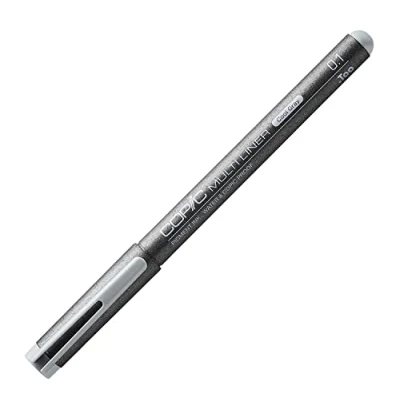 Obrázek Multiliner cool grey 0,1 mm, kreslicí tužka s pigmentovým inkoustem odolným vůči vodě a alkoholu, v chladném šedém profesionálním Fineliner pro skicování, ilustrace Outline