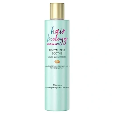 Obrázek Hair Biology Šampon, Meno Balance Revitalize &amp; Soothe, 250 ml, s pro V, vitaminem B3 a bílým čajem, řídnutí vlasů suchou pokožku hlavy, menopauzu, péči o vlasy