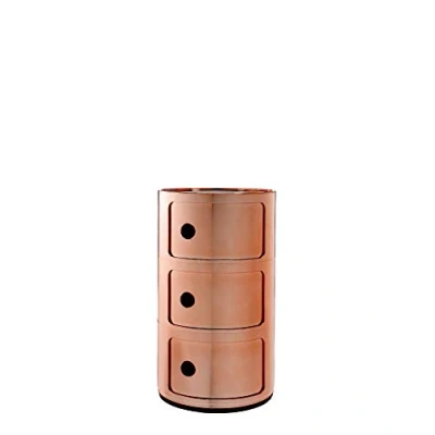 Obrázek Kartell Componibili, 3 prvky, měď, kulatá základna