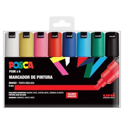 Obrázek UNI Posca Set PC 8K Basic 8er Pack