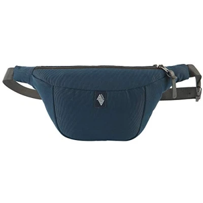 Obrázek Hip Bag, stylová náprsní taška, taška na opasek se 2 přihrádkami, cestovní balení, Heritage přes rameno, festival ledvinka, 25 x 14 8 cm, Indigo