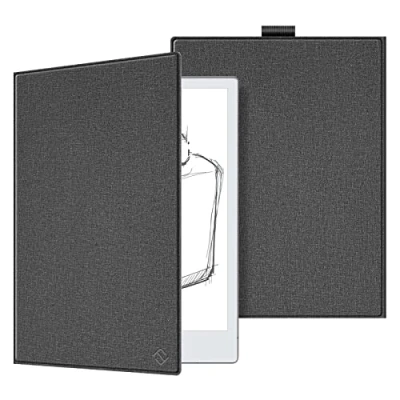 Obrázek Fintie Štíhlé ochranné pouzdro pro Remarkable 2 Digital Paper Tablet 10,3 palců (2020), vysoce kvalitní koženka, lehké, s foliovým držákem na tužky, nevhodné 1, šedé