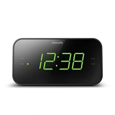 Obrázek Philips Audio TAR3306 budík s rádiem a velkým displejem, dvojitý alarm, Sleep Timer &amp; funkce snooze