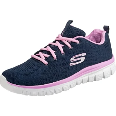 Obrázek Skechers Dámské tenisky Graceful Get Connected Sneakers, Navy Mesh Pink Trim