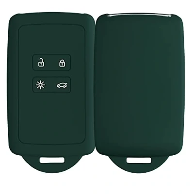Obrázek kwmobile pouzdro na klíče od auta kompatibilní s Renault 4 tlačítky Smartkey (pouze Keyless Go) silikonové ochranné Cover v jedlově zelené
