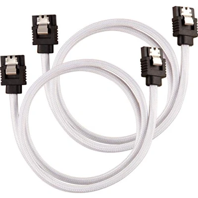 Obrázek Corsair Premium Sleeved SATA 3 kabel (6Gbps, 60 cm) bílý