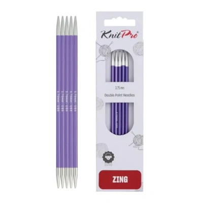 Obrázek KnitPro K47008 jehlice na ponožky, kov, fialová, 15 cm / 3,75 mm