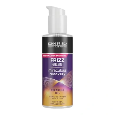 Obrázek John Frieda Frizz Ease vlasový olej série pro opravy zázraků obsah: 100 ml efekt proti zacuchání typ vlasů: nepoddajný, frizzy, poškozený, napnutý