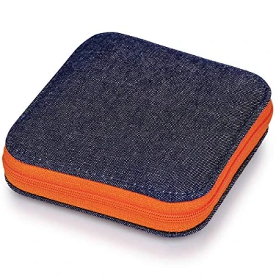 Obrázek Prym 651244 Sada na šití džínový zip oranžový Sewing Kit v Denim Case, ušlechtilá ocel, jedna velikost