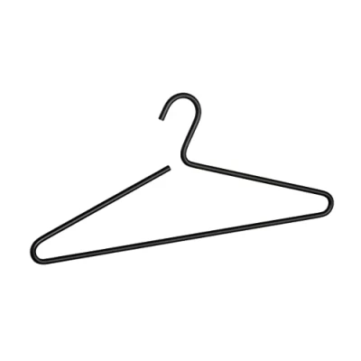Obrázek WENKO Hliníkové ramínko na šaty Mod. Lux moderní stabilní šatní minimalistický design satinované provedení barva černá rozměry 42 x 19 0,8 cm