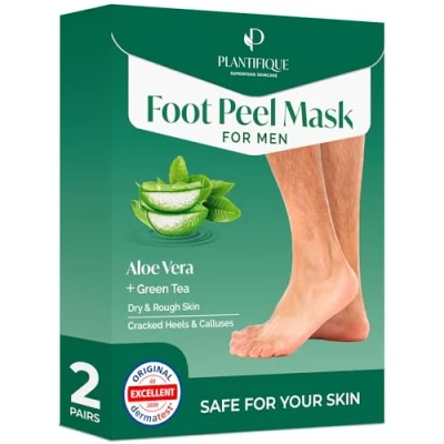 Obrázek Maska na nohy Ponožky zrohovatělou kůži pro muže 2 páry ponožek odstranění zrohovatělé kůže nohou Peel Mask proti