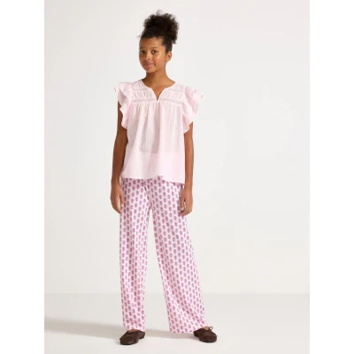 Obrázek Lindex WIDE Teplákové kalhoty pro děti, Velikost: 128, Light pink