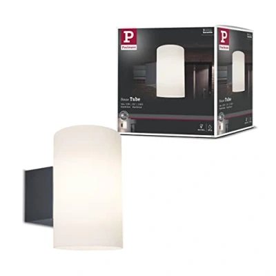 Obrázek Paulmann 94186 Venkovní svítidlo nástěnné Tube IP54 ochrana proti stříkající vodě nástěnná lampa pro E27 lampy max. 15 W antracit bez světelného zdroje