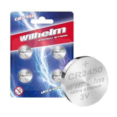 Obrázek 4 x CR2450 WILHELM lithiová knoflíková baterie 3 V 600 mAh ø24,5 5,0 mm DL 2450 CR