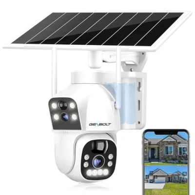 Obrázek GENBOLT Solar Überwachungskamera Aussen WLAN Kabellose, IP Kamera Überwachung Akku 8W 15600mAh WiFi Außen, CCTV Camera Outdoor Sicherheitskamera, PIR Detektion