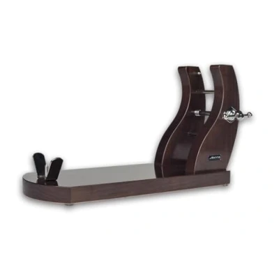 Obrázek Arcos Zubehör Schinkenhalter Metallische Eisenhütte 500x280x180 mm Mahagonifarbenes bambuslackiertes Holz Farbe Braun