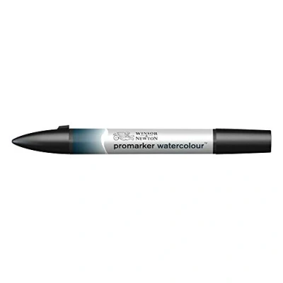 Obrázek Winsor &amp; Newton 0201322 Akvarelový popisovač 2 hroty, štětec a jemná špička, stálobarevný, vysoce pigmentované akvarelové barvy pro kaligrafii, výkresy Indigo