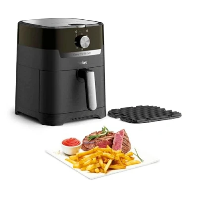 Obrázek Tefal Horkovzdušná fritéza EY5018 Easy Fry &amp; Grill Classic technologie 2 v 1 (fritéza a gril) XL 4,2 litru na 6 porcí 1550 W energeticky úsporná bez oleje zdravá černá