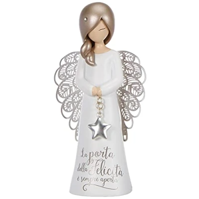 Obrázek You Are An Angel asf002i Figur Engel, Keramik, Weiß, 6.3 x 12.5 cm