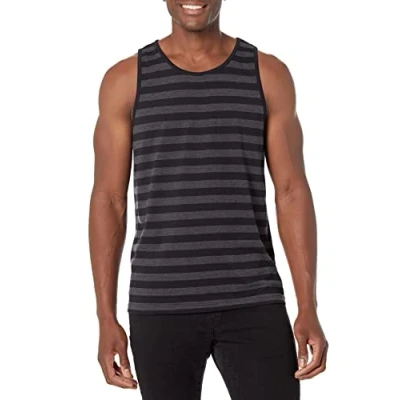 Obrázek Amazon Essentials Herren Tanktop, Normale Passform, Dunkelgrau Meliert/Schwarz, XL