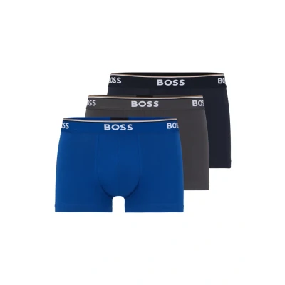 Obrázek BOSS Trunk Power 3 PACK Úzké boxerky, Muži, Velikost: XL, Open blue