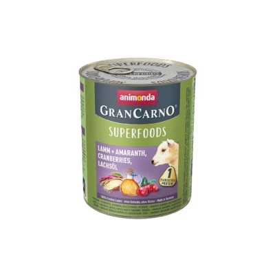 Obrázek Animonda Konzerva GRAN CARNO Superfoods jehněčí, amarant, brusinky, lososový olej 800g