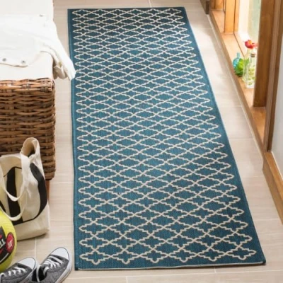 Obrázek Safavieh Outdoorový koberec CY6919 tkaný námořnická modř / béžová 62 X 240 cm