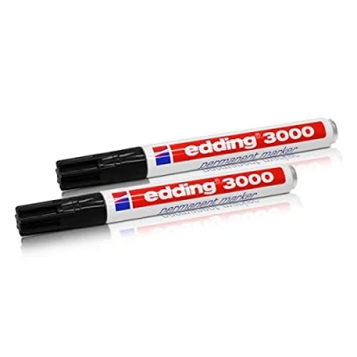 Obrázek 2x Edding 3000 permanentní popisovač černý 1. 5 3 mm