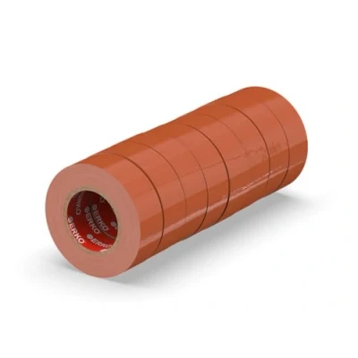 Obrázek ERKO Izolační páska hnědá 19 mm x 20 m PVC sada 8 kusů elektrických vedení oprava, vysoce flexibilní se silnou přilnavostí, odolná vůči chemikáliím, voděodolná, lepicí