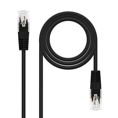 Obrázek Nanocable 10.20.0402 BK Ethernet síťový kabel RJ45, Cat.6 UTP AWG24, 100% měď, černý, 2,0 mts