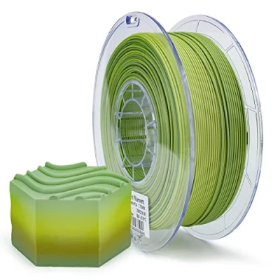Obrázek ZIRO Vlákno pro 3D tiskárny, matná PLA filament 1,75 mm, vícebarevná duhová Filament, 1 kg/2,2 lb, barva matcha