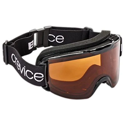 Obrázek Black Crevice lyžařské brýle v bezrámovém designu I různých barvách na snowboard nerozbitné dvojité sklo povrchová úprava proti zamlžení &amp; ochrana UV 400 nastavitelná