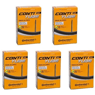 Obrázek Continental Race 28 (700c) x 20 25c Bike Inner Tubes (PACK OF 5) 80mm Long Presta Valve, Schwarz