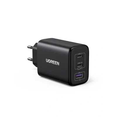 Obrázek UGREEN USB C nabíječka 65 W 3 porty síťový zdroj PPS rychlonabíječka PD Charger 60 kompatibilní s MacBook Pro/Air, iPad iPhone 16/16 Pro Max, Galaxy S24 Ultra, Pixel, Steam Deck