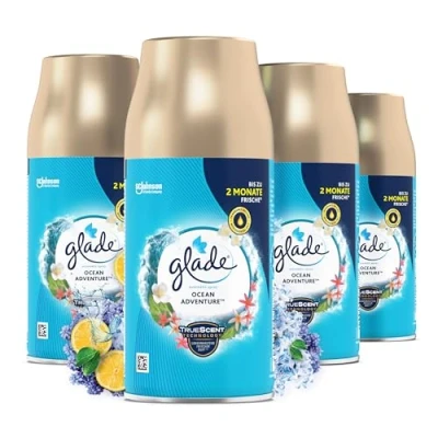 Obrázek Glade (Brise) Automatický sprej náhradní náplň, vůně do místnosti, Ocean Adventure, balení 4 ks (4 x 269 ml)