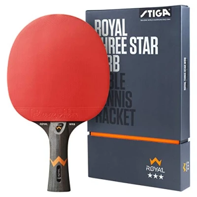 Obrázek STIGA pálka na stolní tenis Royal WRB vysoce výkonná útočná s 3hvězdičkovým hodnocením, potažení certifikací ITTF a technologií perfektní pro pokročilé i profesionály