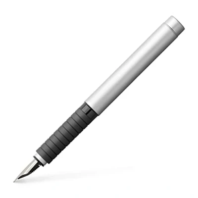 Obrázek FABER CASTELL 148522 plnicí pero Basic kov matné, EF, stříbrné