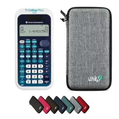 Obrázek CALCUSO Sparkpaket: TI Collège Plus Solar technicko vědecká kalkulačka + WYNGS ochranné pouzdro světle šedé prodloužená záruka od