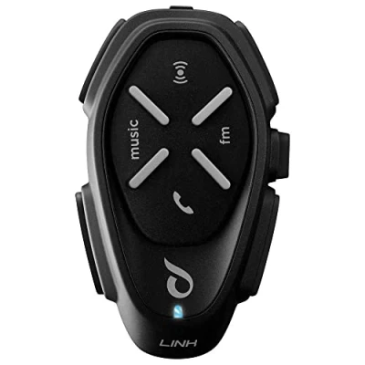 Obrázek Interphone LINK Einzelpack Bluetooth Kommunikationssystem für Motorräder Bis zu 2 Reiters, 300 Mt Reichweite 20 Std Sprechzeit, 40 Tage Standby Zeit Radio GPS MP3 Waterproof IP67