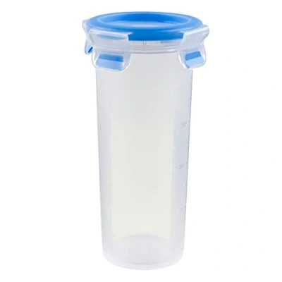 Obrázek Emsa 508554 Kulatý pohár s klipovým uzávěrem, objem 0,5 l, průhledná/modrá