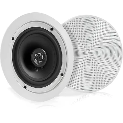 Obrázek Pyle 13cm Deckenlautsprecher, Einbaulautsprecher, Wandlautsprecher, 150W Deckenlautsprecher Bluetooth, Flache Lautsprecher, Hochtöner, 2 Wege Ceiling Speaker, Stereo Sound System