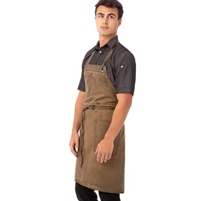 Obrázek Chef Works Unisex Dorset Bib Apron Latzschürze, Goldbraun, Einheitsgröße
