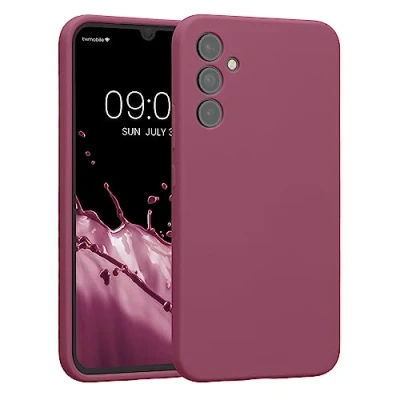 Obrázek kwmobile pouzdro na mobil kompatibilní se Samsung Galaxy A34 5G pouzdrem pogumované ze silikonu v barvě orchideje fialové