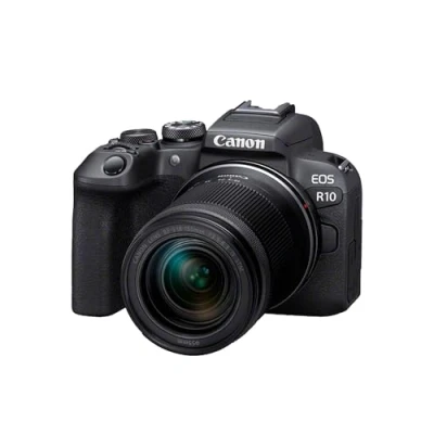 Obrázek Canon fotoaparát EOS R10 bezzrcadlový + RF S 18 150mm F4.5 6.3 is STM objektiv (hybridní kamera, upgrade DSLR, 15 B/s, 4K videa, duální Pixel CMOS AF II, WLAN), černý