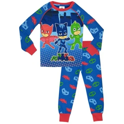 Obrázek PJ Masks pyžamo pyžama pro chlapce Catboy Owlette Gekko dětské Slim Fit, vícebarevné