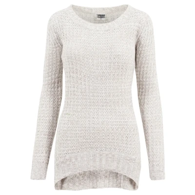 Obrázek Urban Classics Ladies LONG Wideneck Sweater Svetr, Ženy, Velikost: Large, Offwhite