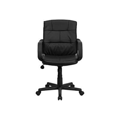 Obrázek Flash Furniture mid Back schwarz Leder Swivel Aufgabe Stuhl mit Nylon Arme