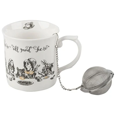 Obrázek V AND A V&amp;A Alice in Wonderland Miničajová konvice, 450 ml (16 FL oz), kostní porcelán, jednotná velikost (1 balení)